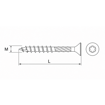 category Винт за дърво fischer FTS-ST (A2) blueprint thumb