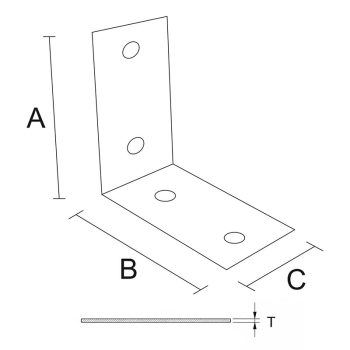 category Планка ъглова равнораменна декоративна, ЧЕРНА blueprint thumb