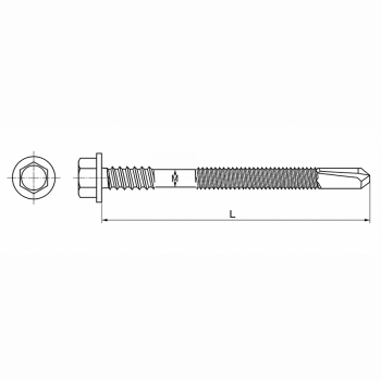category DIN 7504 К Винт за сандвич панели с шестограмна глава и шайба 6мм свредло blueprint thumb