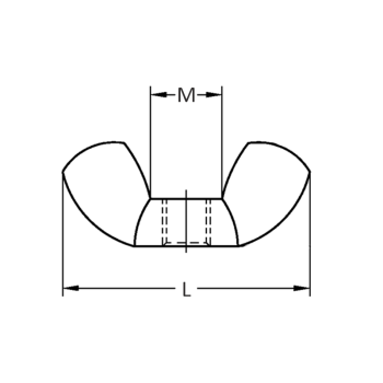 category DIN 315 Гайка крилчaта неръждаема А2 blueprint thumb