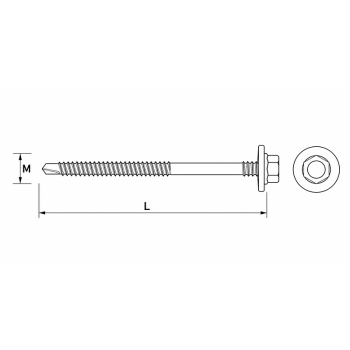 category Винт за сандвич панели Rawlplug към стомана  6 мм, с шайба AL-19мм blueprint thumb