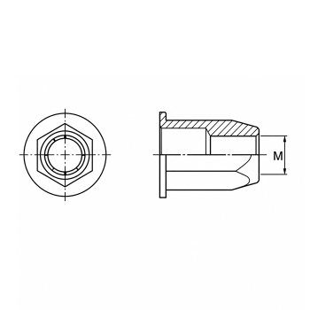 category Нит гайка с шестостен затворен blueprint thumb