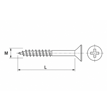 category Поцинкован винт за дърво fischer FSPII CZP blueprint thumb