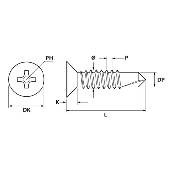 category DIN 7504P Винт самопробивeн блистер Ambrovit blueprint thumb