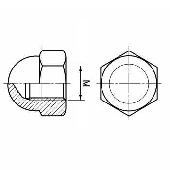 category DIN 1587 Гайка глуха месинг blueprint thumb