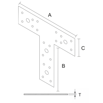 category Планка T - образна, поцинкована blueprint thumb