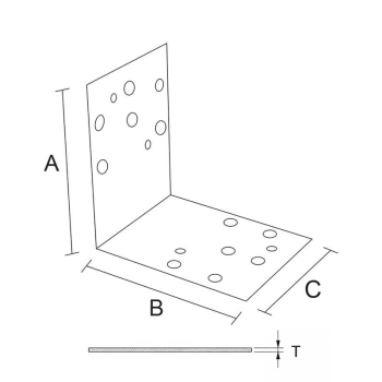 category Планка ъглова подсилена равнораменна, ЧЕРНА blueprint thumb