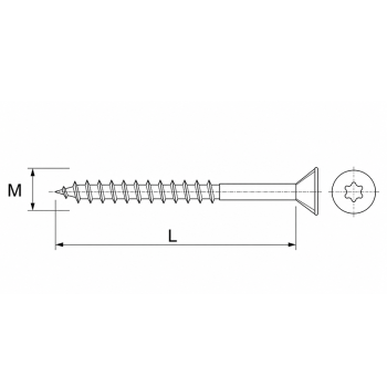 category Синьо поцинкован винт за дърво fischer FSPII CTP blueprint thumb