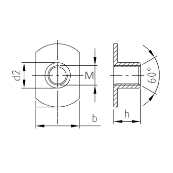 category Гайки гладка неръждаеми за точково заваряване А2 blueprint thumb