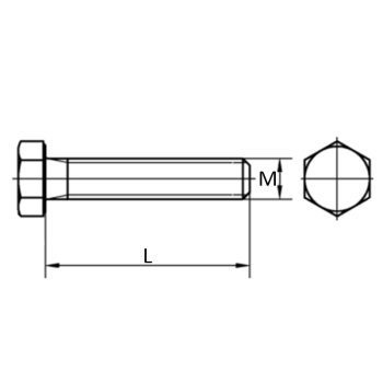 category DIN 933 Болт с шестостенна глава и цяла резба BL 10.9 blueprint thumb