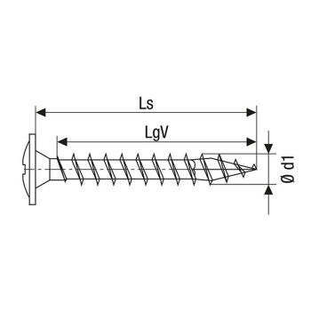 category Самонарезен винт SPAX - R 88197 с пълна резба, пресова шайба и PZ задвижване, покритие WIROX blueprint thumb