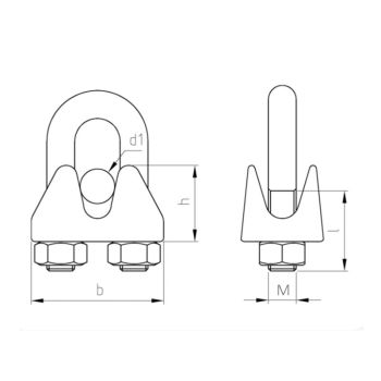 category Скоба за въже DIN 741 A4 blueprint thumb