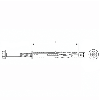 category Фасаден рамков дюбел с винт шестостен R-FF1-N-K Rawlplug blueprint thumb