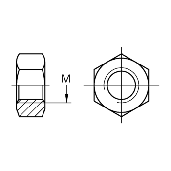 category DIN 934 Гайка шестостенна месинг blueprint thumb