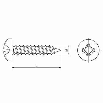 category DIN 7981 Винт самонарезен за ламарина неръждаем А2 blueprint thumb