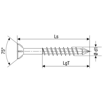 category Самонарезен винт SPAX - M 88198 с намалена фрезенкова глава, частична резба и T-Star задвижване, покритие WIROX blueprint thumb