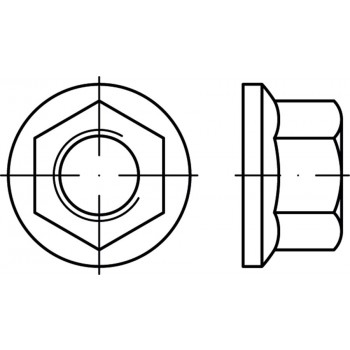 category Автомобилна фланшова усилена гайка, DIN 74361B, 10, Bl. blueprint thumb