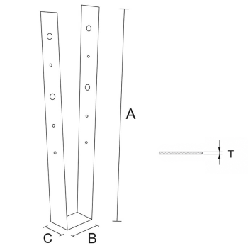 category Държач за греда, U - образен, ЧЕРЕН blueprint thumb