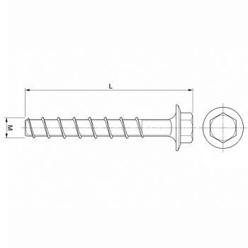 category Винт за бетон Fischer UltraCut FBS II  US blueprint thumb