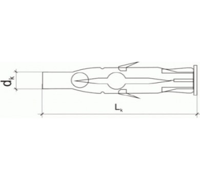 схема на  продукт Дюбел за преградни стени М6х35 (500 бр.) thumb