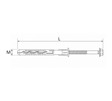 схема на  продукт Дюбел с винт шестостенна глава TORX M10x100 thumb