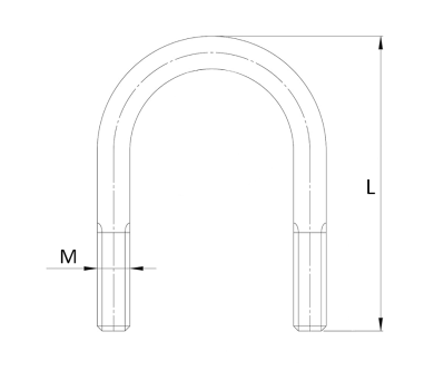 схема на  продукт U-БОЛТ М10 1 1/4" 38-42.4  DIN3570 thumb