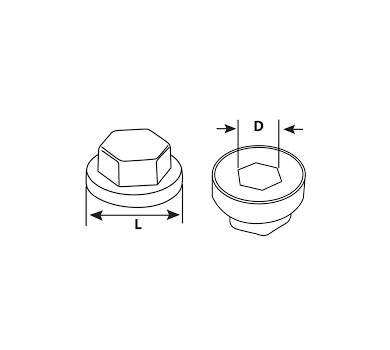 схема на  продукт Капачка PVC SW8 ф19 RAL 7035 thumb
