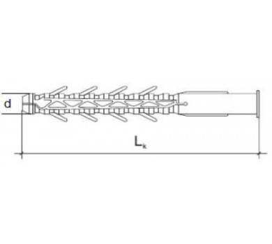 схема на  продукт Дюбел за тухла W-KPR M8x120 (50 бр.) thumb