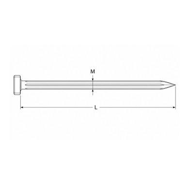 схема на  продукт Стоманени пирони TOOLER 0,5 кг thumb