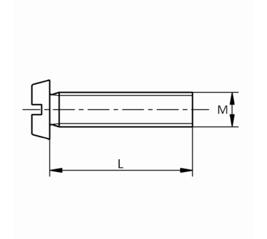 схема на  продукт DIN 84 А2 M2x3 thumb