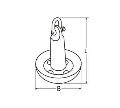 схема на  продукт Котва тип "Гъба", PVC покритие, 3.6 кг thumb