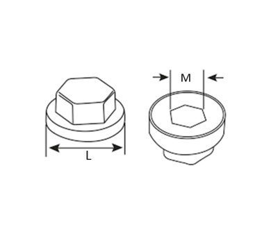 схема на  продукт Капачка PVC SW8 ф19 RAL 1015 thumb