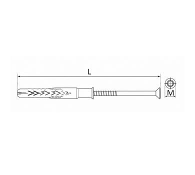 схема на  продукт Дюбел с винт фрезенгова глава TORX FISCHER SXRL Т - A4 SXRL 14 x 80 Т A4 thumb