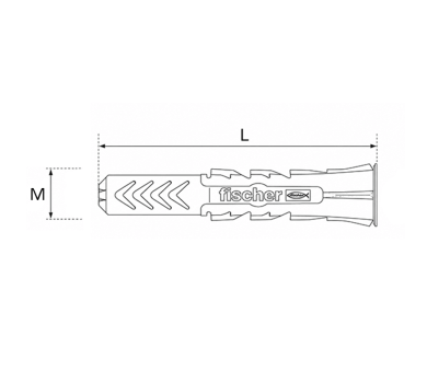 схема на  продукт Универсален дюбел fischer DUOPOWER 10x50 thumb