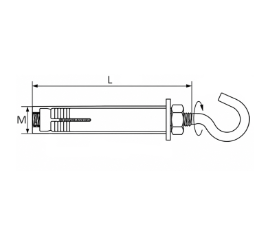 схема на  продукт Анкер с C кука М10х60 (30 бр.) thumb