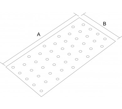 схема на  продукт Планка плоска перфорирана, поцинкована (30 бр.) thumb