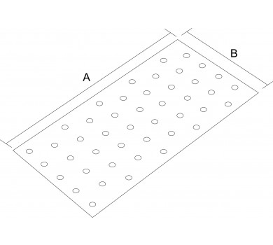 схема на  продукт Планка плоска перфорирана, поцинкована (5 бр.) thumb