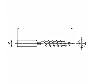 схема на  продукт Комбиниран винт М12x200 thumb
