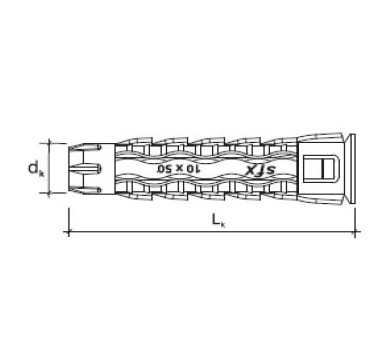 схема на  продукт Дюбел универсален SFX M10x50 (100 бр.) thumb