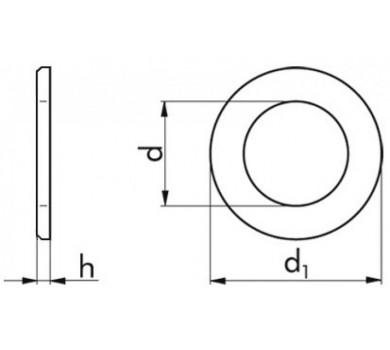 схема на  продукт Шайба DIN 125BL M16 thumb