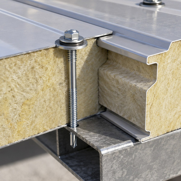 krepezhgroup product Винт за сандвич панели WKSPW със свредло до 12 мм 5.5/6.3х200 image