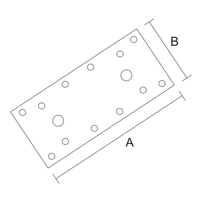 krepezhgroup product Планка плоска перфорирана, с фиксиращи отвори, поцинкована (20 бр.) image