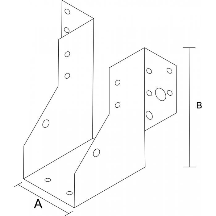 krepezhgroup product Стъпка за греда, отворена, поцинкована (6 бр.) image