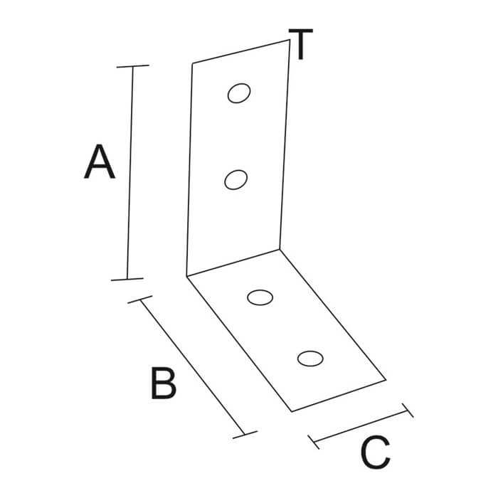 krepezhgroup product Планка мебелна ъглова разнораменна, оребрена, поцинкована (50 бр.) image
