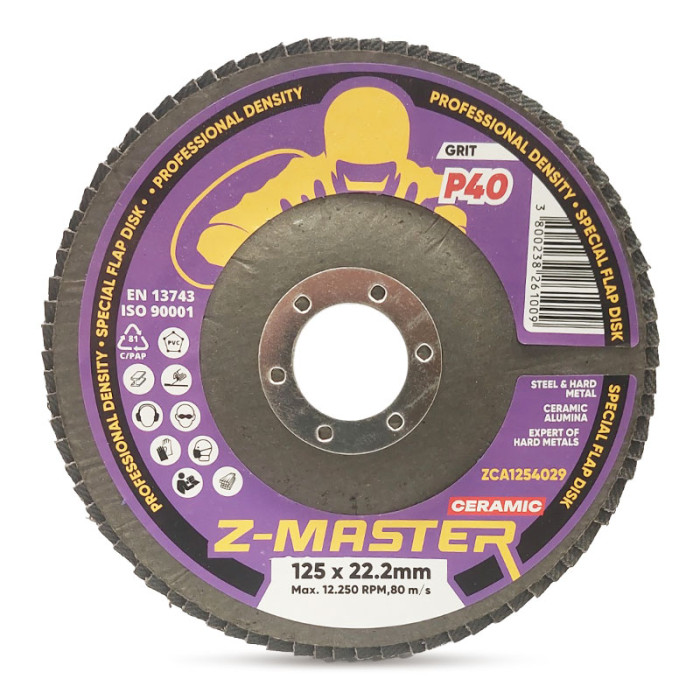 krepezhgroup product Керамичен ламелен диск Z-MASTER Ceramic (Лилав) – 125 x 22.2 мм - P60 image