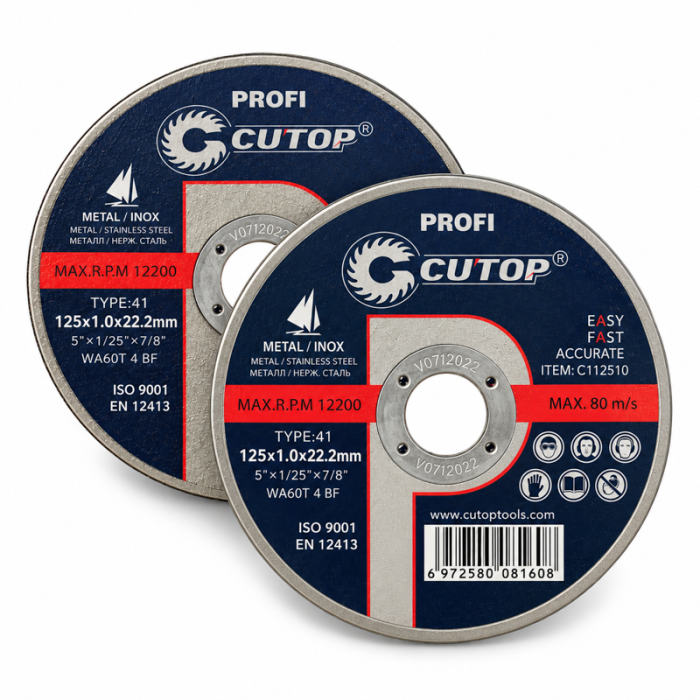 krepezhgroup product Диск за рязане за метал и инокс CUTOP Profi - 125 x 1.0 x 22.2 mm - Кутия 10 бр. image