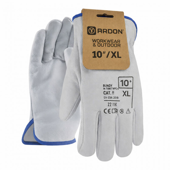 krepezhgroup product Кожени работни ръкавици ARDON® BUNDY от биволска кожа – размер 10 image