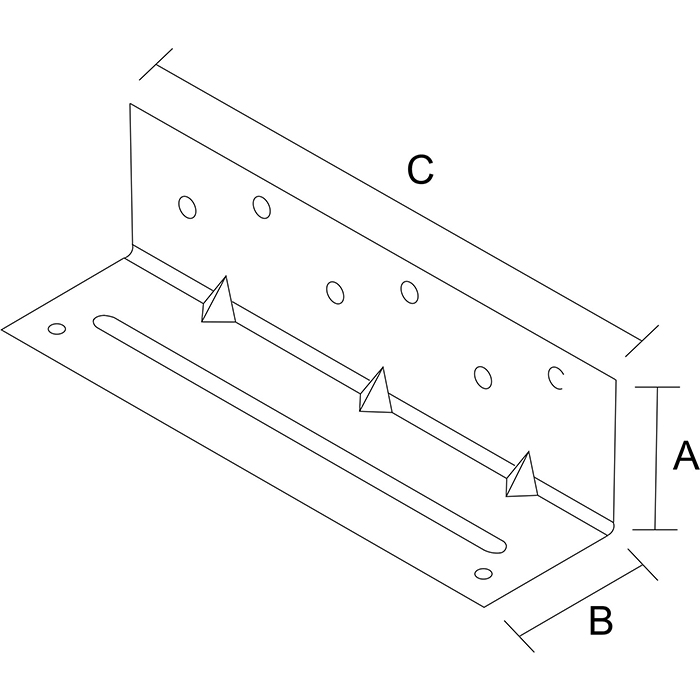 krepezhgroup product Планка ъглова подсилена равнораменна регулируема, поцинкована (15 бр.) image