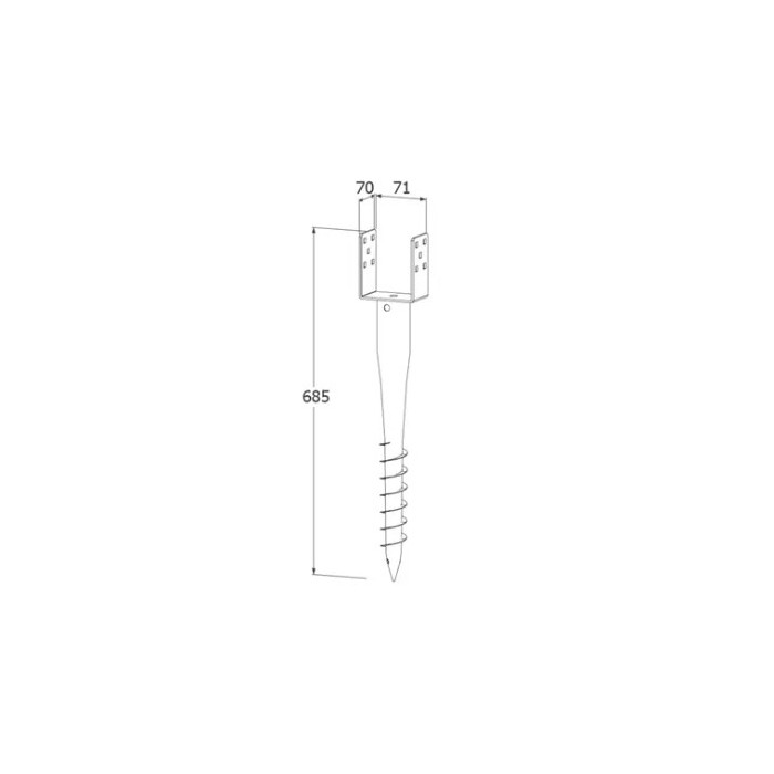 krepezhgroup product Основа за греда с навиване - отворена PWU 70x685x1.8 image