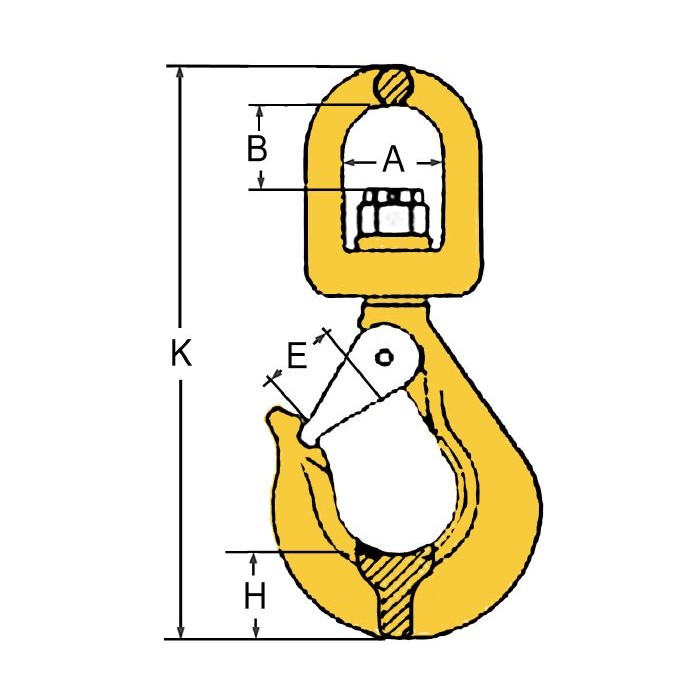 krepezhgroup product Кука въртяща без товар 13 мм, клас 8 image